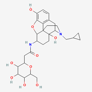 17-cyclopropylmethyl-3,14-beta-dihydroxy-4,5-alpha-epoxy-6-beta-(D-glucopyranosyl)acetamido]morphinan