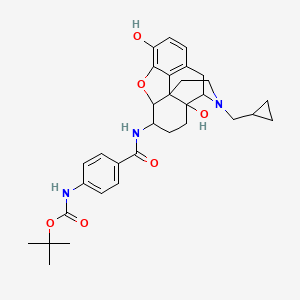 molecular formula C32H39N3O6 B10793390 17-Cyclopropylmethyl-3,14-beta-dihydroxy-4,5-alpha-epoxy-6-beta-[(4'-tert-butoxycarbonylamino)benzamido]morphinan 