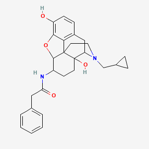 17-Cyclopropylmethyl-3,14-beta-dihydroxy-4,5-alpha-epoxy-6-beta-(benzylacetamido)morphinan