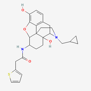 17-Cyclopropylmethyl-3,14-beta-dihydroxy-4,5-alpha-epoxy-6-beta-[(thiophen-2'-yl)acetamido]morphinan