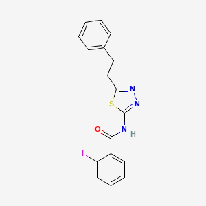 2-iodo-N-(5-phenethyl-1,3,4-thiadiazol-2-yl)benzamide