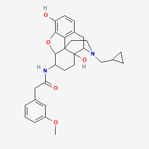 17-Cyclopropylmethyl-3,14-beta-dihydroxy-4,5-alpha-epoxy-6-beta-[(3'-methoxy)phenylacetamido]morphinan