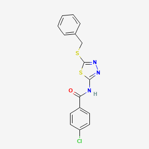 N-(5-(benzylthio)-1,3,4-thiadiazol-2-yl)-4-chlorobenzamide