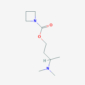 molecular formula C10H20N2O2 B10793483 3-((Azetidine-1-carbonyloxy)-1-methylpropyl)dimethylammonium Oxalate 