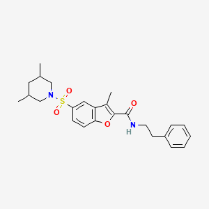 5-[(3,5-dimethylpiperidin-1-yl)sulfonyl]-3-methyl-N-(2-phenylethyl)-1-benzofuran-2-carboxamide