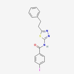 4-iodo-N-(5-phenethyl-1,3,4-thiadiazol-2-yl)benzamide