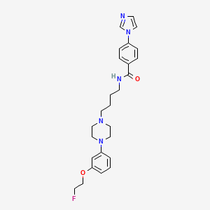 molecular formula C26H32FN5O2 B10793503 N-[4-[4-(3-(2-Fluoroethoxy)phenyl)piperazin-1-yl]butyl]-4-(1H-imidazol-1-yl)benzamide 