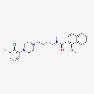 molecular formula C26H29Cl2N3O2 B10793517 N-(4-(4-(2,3-dichlorophenyl)piperazin-1-yl)butyl)-1-methoxy-2-naphthamide 