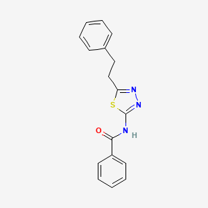 molecular formula C17H15N3OS B10793537 N-(5-phenethyl-1,3,4-thiadiazol-2-yl)benzamide 