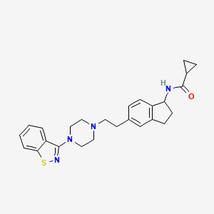 N-(5-(2-(4-(benzo[d]isothiazol-3-yl)piperazin-1-yl)ethyl)-2,3-dihydro-1H-inden-1-yl)cyclopropanecarboxamide