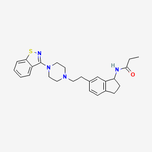 N-(6-(2-(4-(benzo[d]isothiazol-3-yl)piperazin-1-yl)ethyl)-2,3-dihydro-1H-inden-1-yl)propionamide