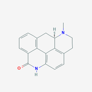 molecular formula C18H16N2O B10793632 (1R)-2-methyl-2,9-diazapentacyclo[13.3.1.05,18.08,17.011,16]nonadeca-5(18),6,8(17),11,13,15-hexaen-10-one 