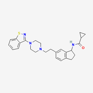 N-(6-(2-(4-(benzo[d]isothiazol-3-yl)piperazin-1-yl)ethyl)-2,3-dihydro-1H-inden-1-yl)cyclopropanecarboxamide