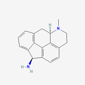 molecular formula C18H18N2 B10793723 6-Methyl-1,5,5a,6,7,8-hexahydro-6-aza-benzo[mno]aceanthrylen-1-ylamine 