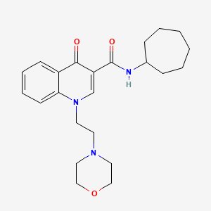 N-cycloheptyl-1-(2-morpholinoethyl)-4-oxo-1,4-dihydroquinoline-3-carboxamide