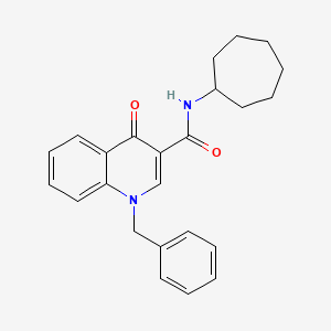 1-benzyl-N-cycloheptyl-4-oxo-1,4-dihydroquinoline-3-carboxamide