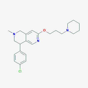 4-(4-Chlorophenyl)-2-methyl-7-(3-(piperidin-1-yl)propoxy)-1,2,3,4-tetrahydro-2,6-naphthyridine