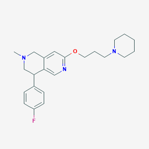 molecular formula C23H30FN3O B10793810 4-(4-Fluorophenyl)-2-methyl-7-(3-(piperidin-1-yl)propoxy)-1,2,3,4-tetrahydro-2,6-naphthyridine 