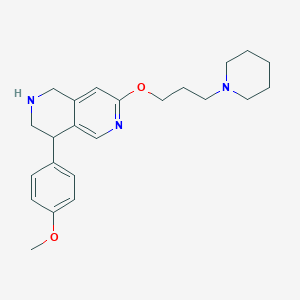 4-(4-Methoxyphenyl)-7-(3-(piperidin-1-yl)propoxy)-1,2,3,4-tetrahydro-2,6-naphthyridine