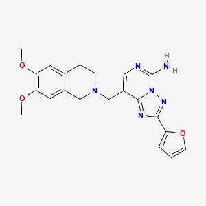 8-[(6,7-dimethoxy-3,4-dihydro-1H-isoquinolin-2-yl)methyl]-2-(furan-2-yl)-[1,2,4]triazolo[1,5-c]pyrimidin-5-amine