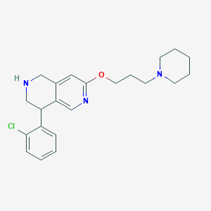 molecular formula C22H28ClN3O B10793890 4-(2-Chlorophenyl)-7-(3-(piperidin-1-yl)propoxy)-1,2,3,4-tetrahydro-2,6-naphthyridine 