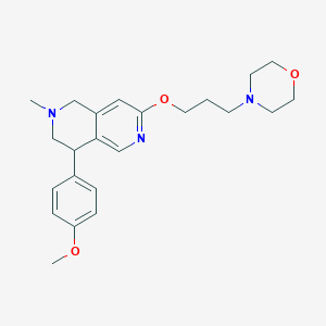 molecular formula C23H31N3O3 B10793900 4-(4-Methoxyphenyl)-2-methyl-7-(3-morpholinopropoxy)-1,2,3,4-tetrahydro-2,6-naphthyridine 