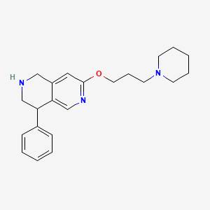 molecular formula C22H29N3O B10793903 4-Phenyl-7-(3-(piperidin-1-yl)propoxy)-1,2,3,4-tetrahydro-2,6-naphthyridine 