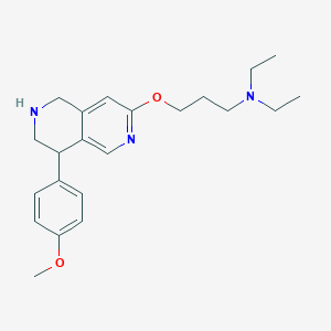 molecular formula C22H31N3O2 B10793908 N,N-diethyl-3-(8-(4-methoxyphenyl)-5,6,7,8-tetrahydro-2,6-naphthyridin-3-yloxy)propan-1-amine 