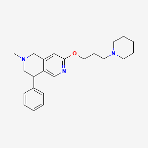 molecular formula C23H31N3O B10793917 2-Methyl-4-phenyl-7-(3-(piperidin-1-yl)propoxy)-1,2,3,4-tetrahydro-2,6-naphthyridine 