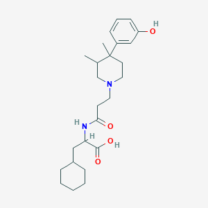 (S)-3-cyclohexyl-2-(3-((3R,4R)-4-(3-hydroxyphenyl)-3,4-dimethylpiperidin-1-yl)propanamido)propanoic acid