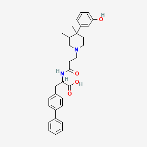 (S)-3-biphenyl-4-yl-2-{3-[(3R,4R)-4-(3-hydroxy-phenyl)-3,4-dimethyl-piperidin-1-yl]-propionylamino}-propionic acid