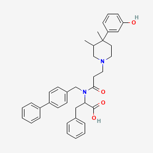 (S)-2-(biphenyl-4-ylmethyl-{3-[(3R,4R)-4-(3-hydroxy-phenyl)-3,4-dimethyl-piperidin-1-yl]-propionyl}-amino)-3-phenyl-propionic acid