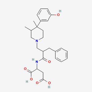 (S)-2-((S)-2-(((3R,4R)-4-(3-hydroxyphenyl)-3,4-dimethylpiperidin-1-yl)methyl)-3-phenylpropanamido)succinic acid