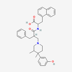 (S)-2-((S)-2-(((3R,4R)-4-(3-hydroxyphenyl)-3,4-dimethylpiperidin-1-yl)methyl)-3-phenylpropanamido)-3-(naphthalen-1-yl)propanoic acid