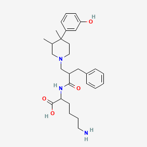 (S)-6-amino-2-((S)-2-(((3R,4R)-4-(3-hydroxyphenyl)-3,4-dimethylpiperidin-1-yl)methyl)-3-phenylpropanamido)hexanoic acid