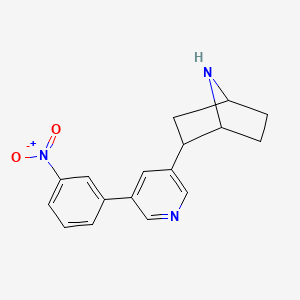 molecular formula C17H17N3O2 B10794057 Rac-3'-(3-nitrophenyl)deschloroepibatidine dihydrochloride 