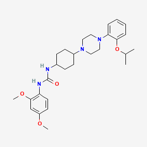 molecular formula C28H40N4O4 B10794068 1-(2,4-Dimethoxyphenyl)-3-(4-(4-(2-isopropoxyphenyl)piperazin-1-yl)cyclohexyl)urea 