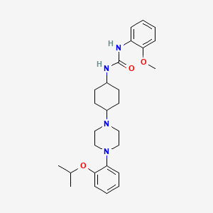 molecular formula C27H38N4O3 B10794091 1-(4-(4-(2-Isopropoxyphenyl)piperazin-1-yl)cyclohexyl)-3-(2-methoxyphenyl)urea 