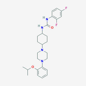 molecular formula C26H34F2N4O2 B10794096 1-(2,4-Difluorophenyl)-3-(4-(4-(2-isopropoxyphenyl)piperazin-1-yl)cyclohexyl)urea 