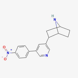 molecular formula C17H17N3O2 B10794102 Rac-3'-(4-nitrophenyl)deschloroepibatidine dihydrochloride 