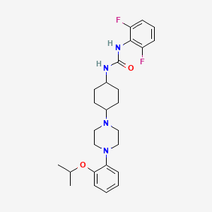 molecular formula C26H34F2N4O2 B10794123 1-(2,6-Difluorophenyl)-3-(4-(4-(2-isopropoxyphenyl)piperazin-1-yl)cyclohexyl)urea 