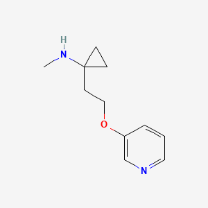 molecular formula C11H16N2O B10794138 Methyl-{1-[2-(pyridin-3-yloxy)-ethyl]-cyclopropyl}-amine fumarate 