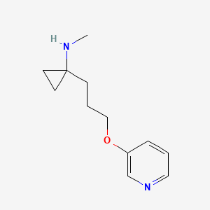 molecular formula C12H18N2O B10794153 Methyl-{1-[3-(pyridin-3-yloxy)-propyl]-cyclopropyl}-amine fumarate 