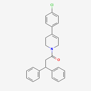 molecular formula C26H24ClNO B10794165 1-(4-(4-chlorophenyl)-5,6-dihydropyridin-1(2H)-yl)-3,3-diphenylpropan-1-one 