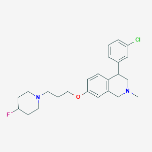 4-(3-Chlorophenyl)-7-(3-(4-fluoropiperidin-1-yl)propoxy)-2-methyl-1,2,3,4-tetrahydroisoquinoline