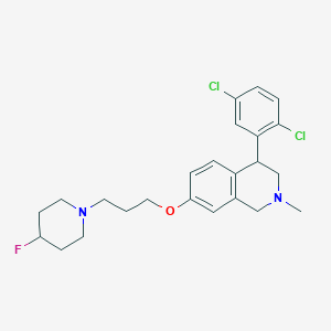 4-(2,5-Dichlorophenyl)-7-(3-(4-fluoropiperidin-1-yl)propoxy)-2-methyl-1,2,3,4-tetrahydroisoquinoline