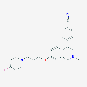 4-(7-(3-(4-Fluoropiperidin-1-yl)propoxy)-2-methyl-1,2,3,4-tetrahydroisoquinolin-4-yl)benzonitrile