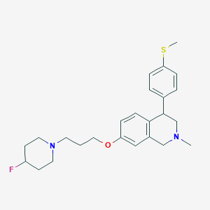 7-(3-(4-Fluoropiperidin-1-yl)propoxy)-2-methyl-4-(4-(methylthio)phenyl)-1,2,3,4-tetrahydroisoquinoline