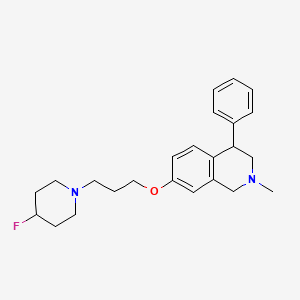 molecular formula C24H31FN2O B10794253 7-(3-(4-Fluoropiperidin-1-yl)propoxy)-2-methyl-4-phenyl-1,2,3,4-tetrahydroisoquinoline 