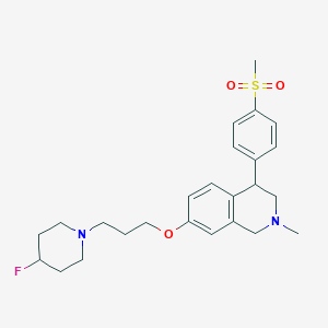 7-(3-(4-Fluoropiperidin-1-yl)propoxy)-2-methyl-4-(4-(methylsulfonyl)phenyl)-1,2,3,4-tetrahydroisoquinoline